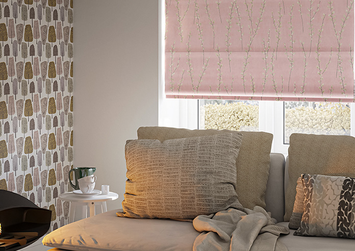 Willow Field, Precious Pink - Roman Blind - Image 5